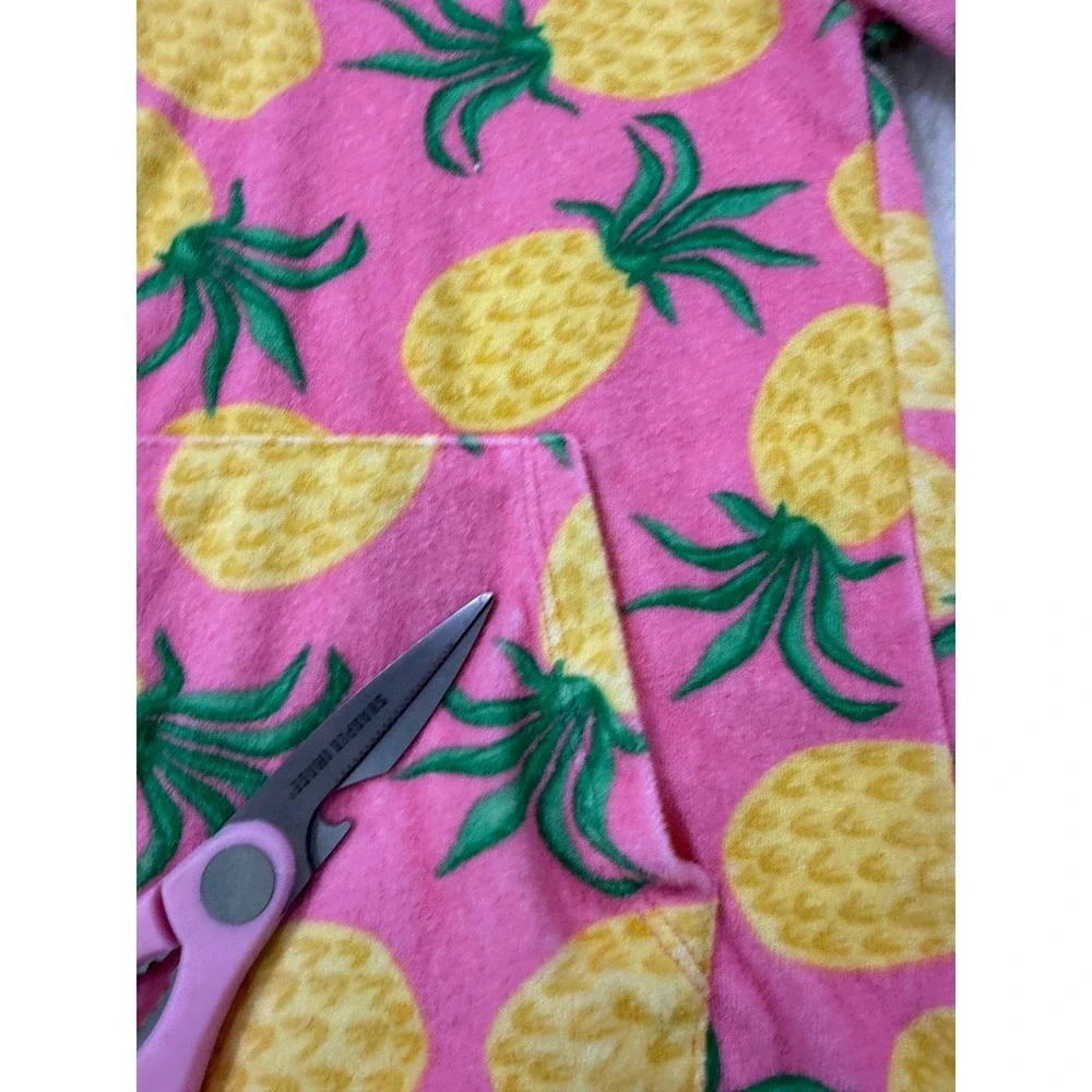 Tommy Bahama Pineapple Hooded Cover Up Dress 4T Pink Terry Cloth Swim Beach